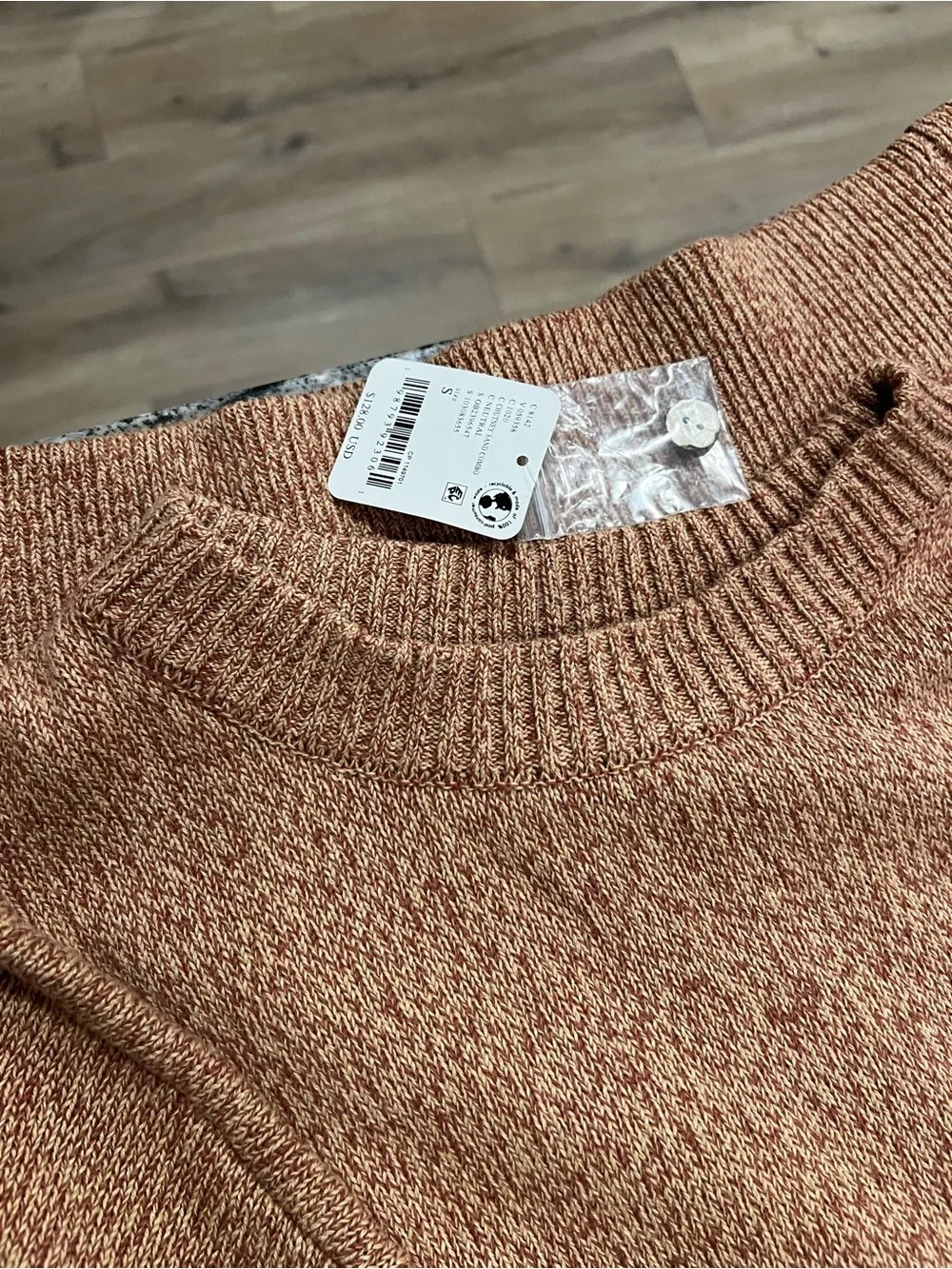 Free People Cozy 100% Cotton 2 Piece suit  Button-Detail Sweater Set in Camel